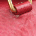 logo jacquard Brown×Red Canvas × SAFFIANO Leather 194ロゴジャガード ブラウン×レッド キャンバス×サフィアーノレザー 194