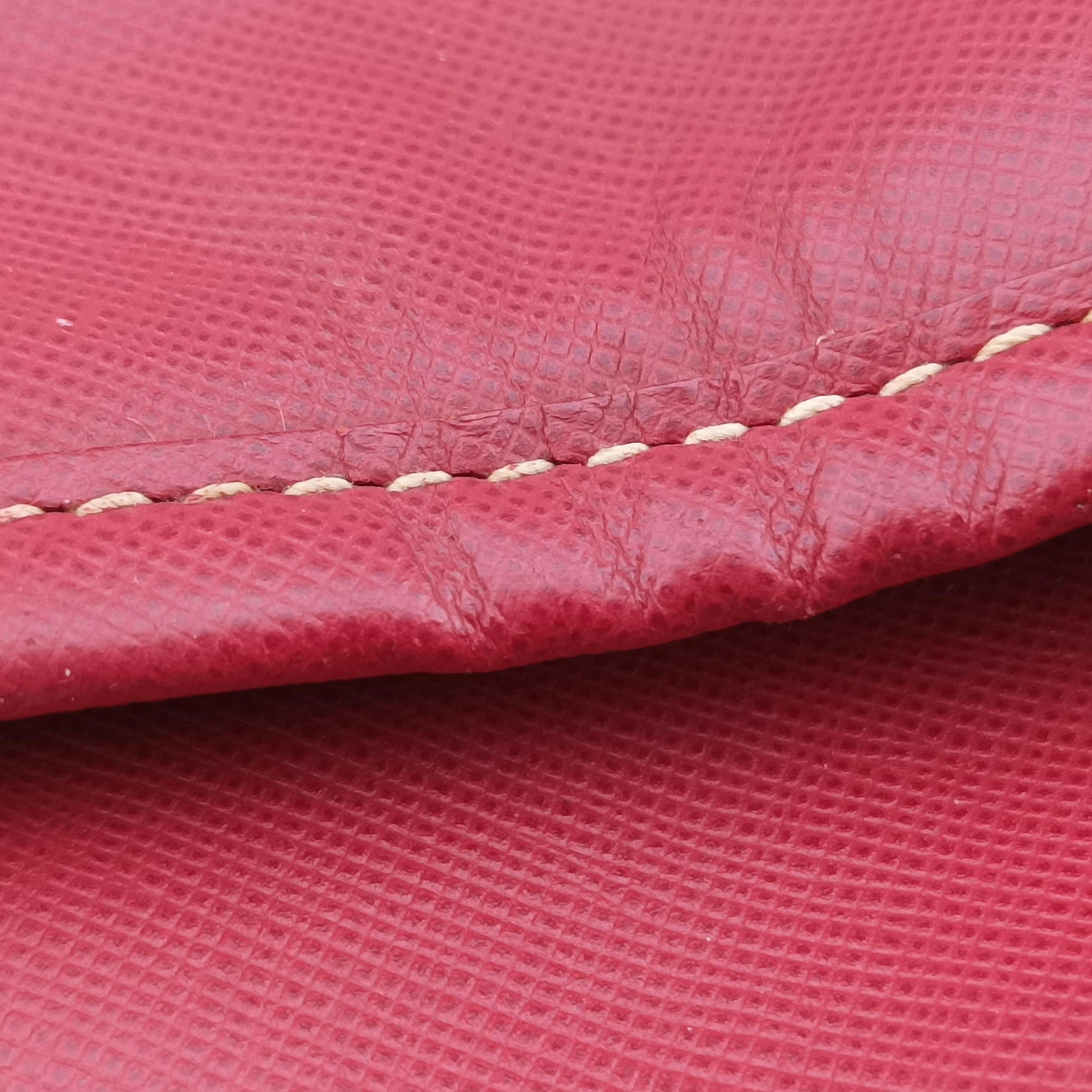 logo jacquard Brown×Red Canvas × SAFFIANO Leather 194ロゴジャガード ブラウン×レッド キャンバス×サフィアーノレザー 194