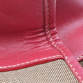 logo jacquard Brown×Red Canvas × SAFFIANO Leather 194ロゴジャガード ブラウン×レッド キャンバス×サフィアーノレザー 194