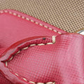 logo jacquard Brown×Red Canvas × SAFFIANO Leather 194ロゴジャガード ブラウン×レッド キャンバス×サフィアーノレザー 194