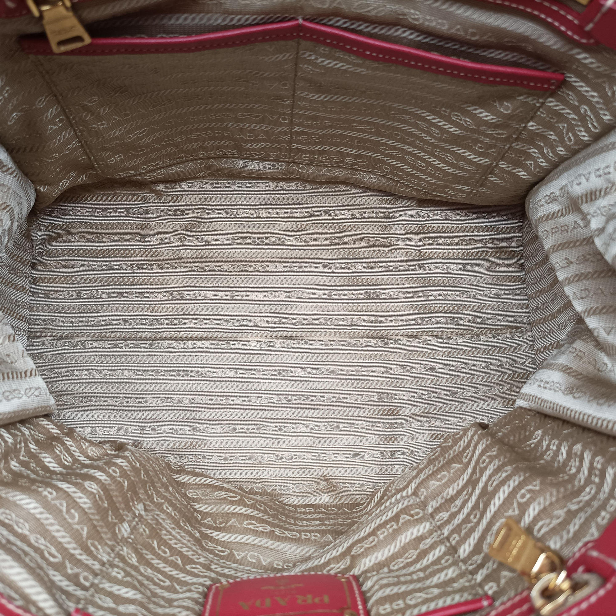 logo jacquard Brown×Red Canvas × SAFFIANO Leather 194ロゴジャガード ブラウン×レッド キャンバス×サフィアーノレザー 194