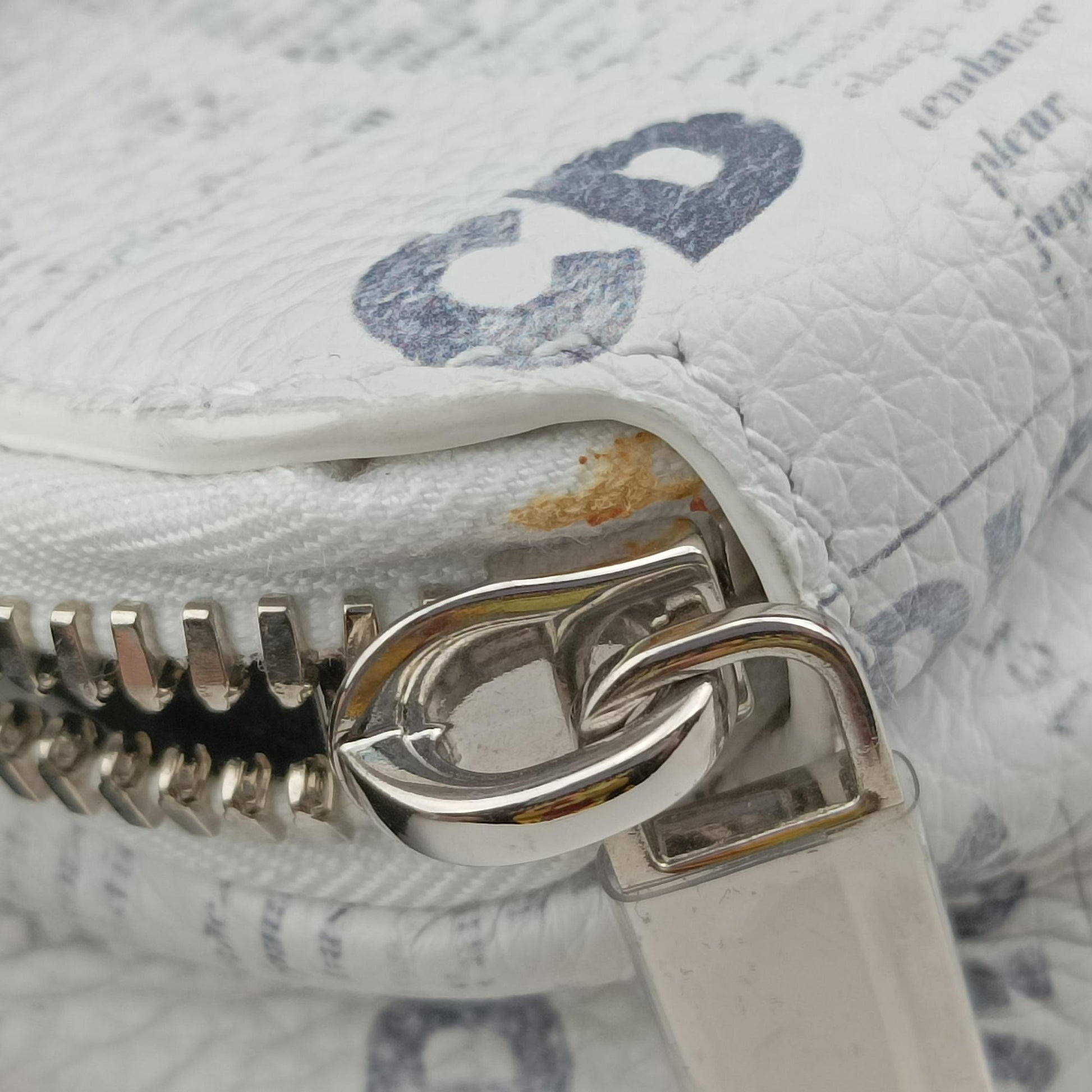 Daniel Arsham collaboration Newspaper Print White Leather 10-BO-1119Xダニエルアーシャム コラボ ニュースペーパー ホワイト レザー 10-BO-1119X