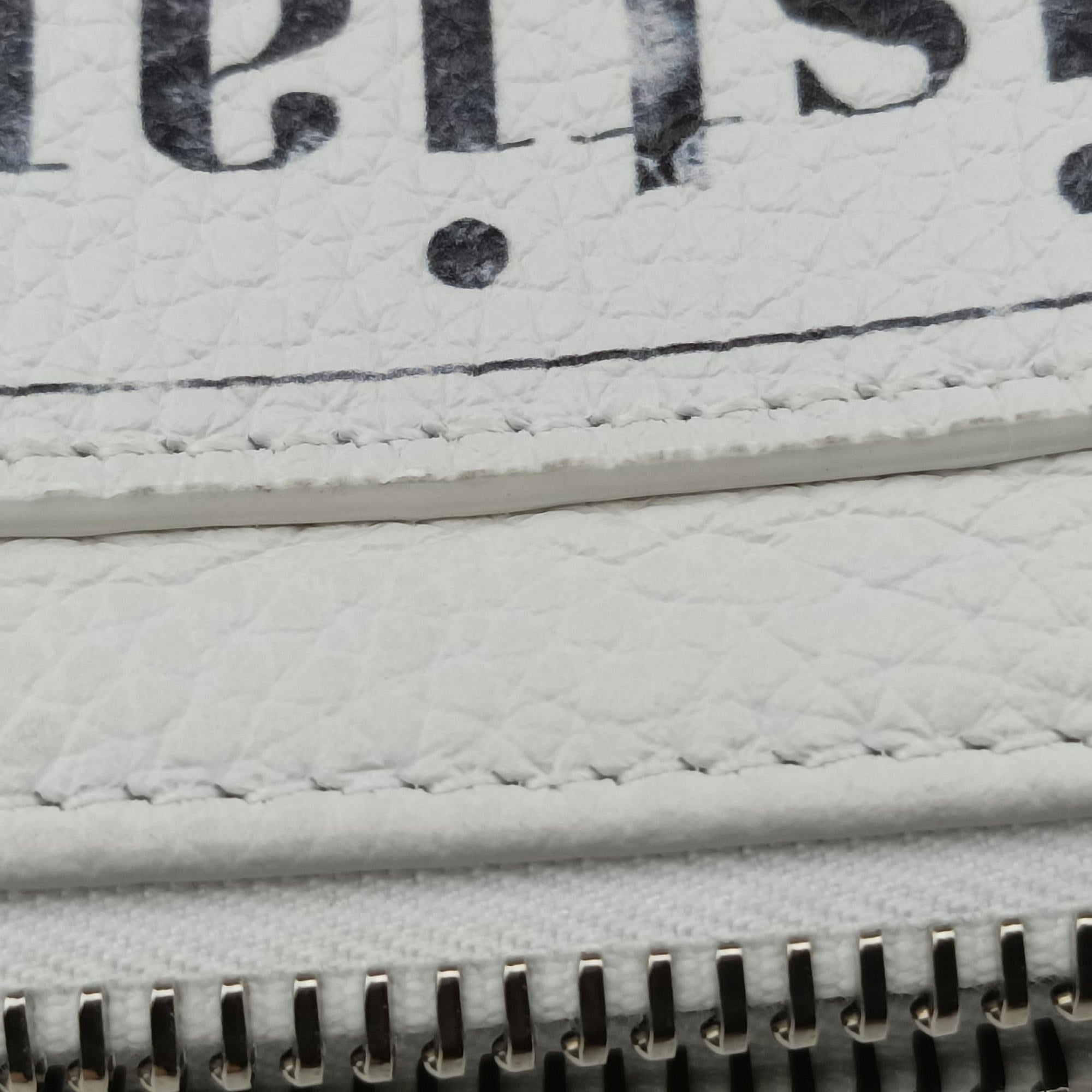 Daniel Arsham collaboration Newspaper Print White Leather 10-BO-1119Xダニエルアーシャム コラボ ニュースペーパー ホワイト レザー 10-BO-1119X