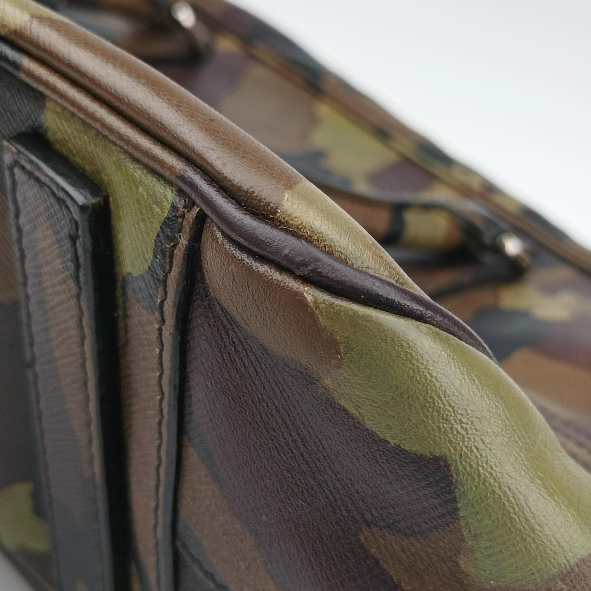 Camouflage Print Business Multicolour SAFFIANO Leather 7 11カモフラージュプリント ビジネス マルチカラー サフィアーノレザー 7 11