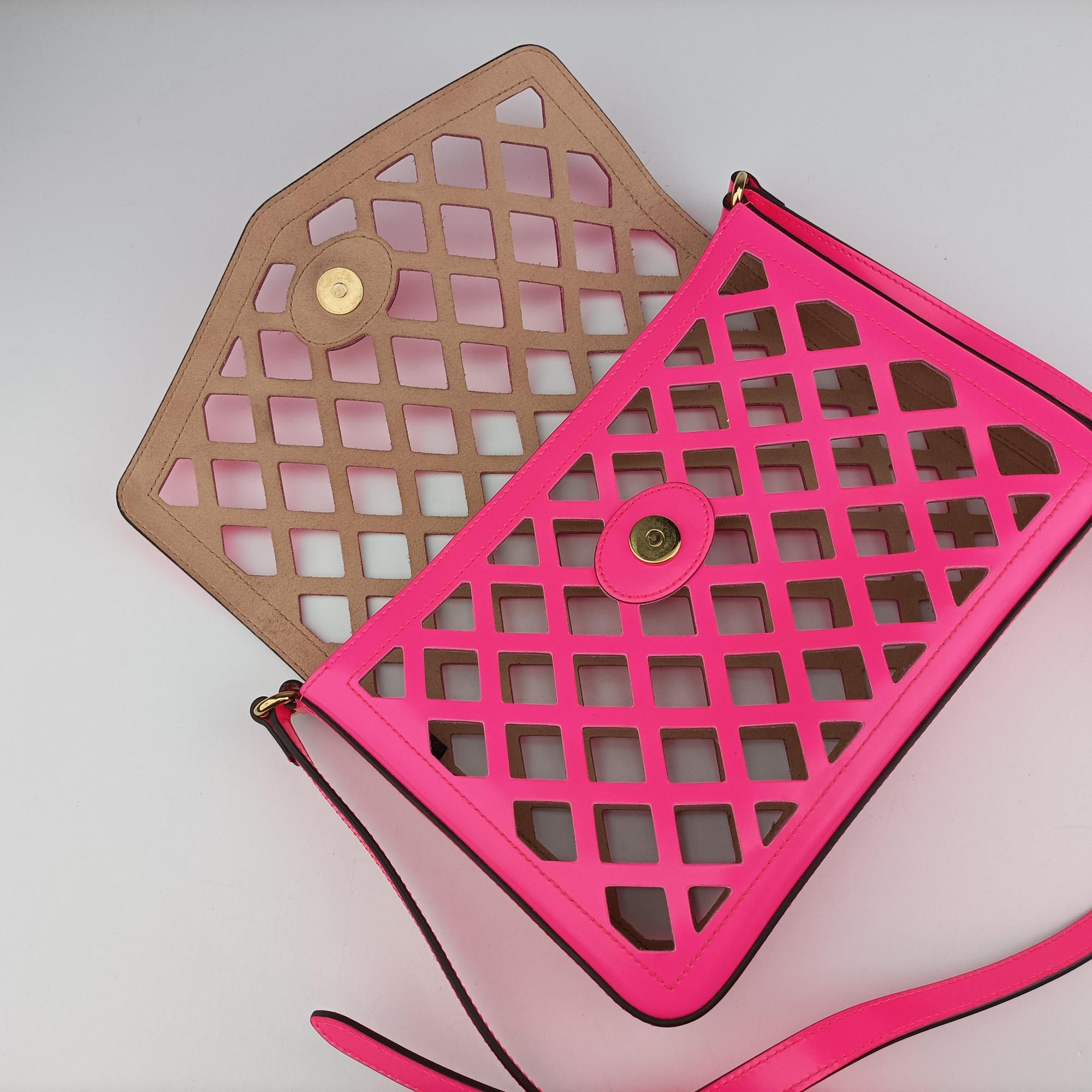 Cutout Floral Pink×multi Leather×canvas 550138 G027641633カットアウトフローラル ピンク×マルチ レザー×キャンバス 550138 G027641633
