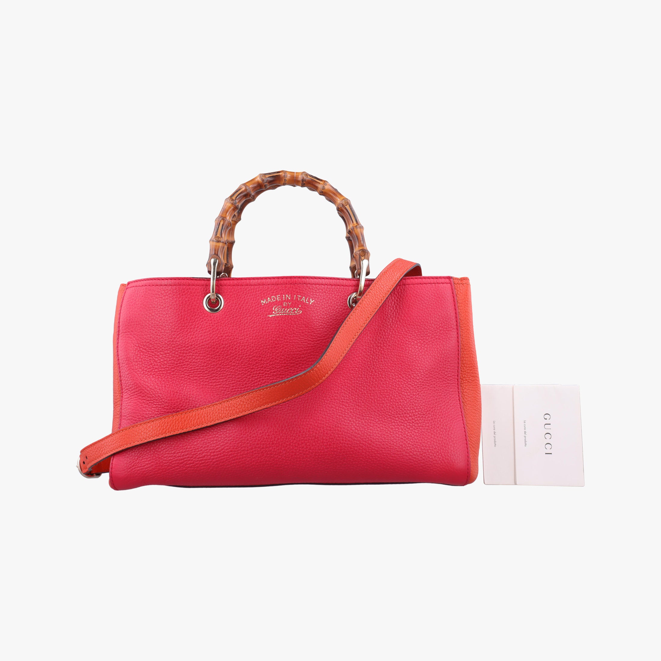 Bamboo Shopper Red×Orange Leather 323660 A019520622バンブーショッパー レッド×オレンジ レザー 323660 A019520622