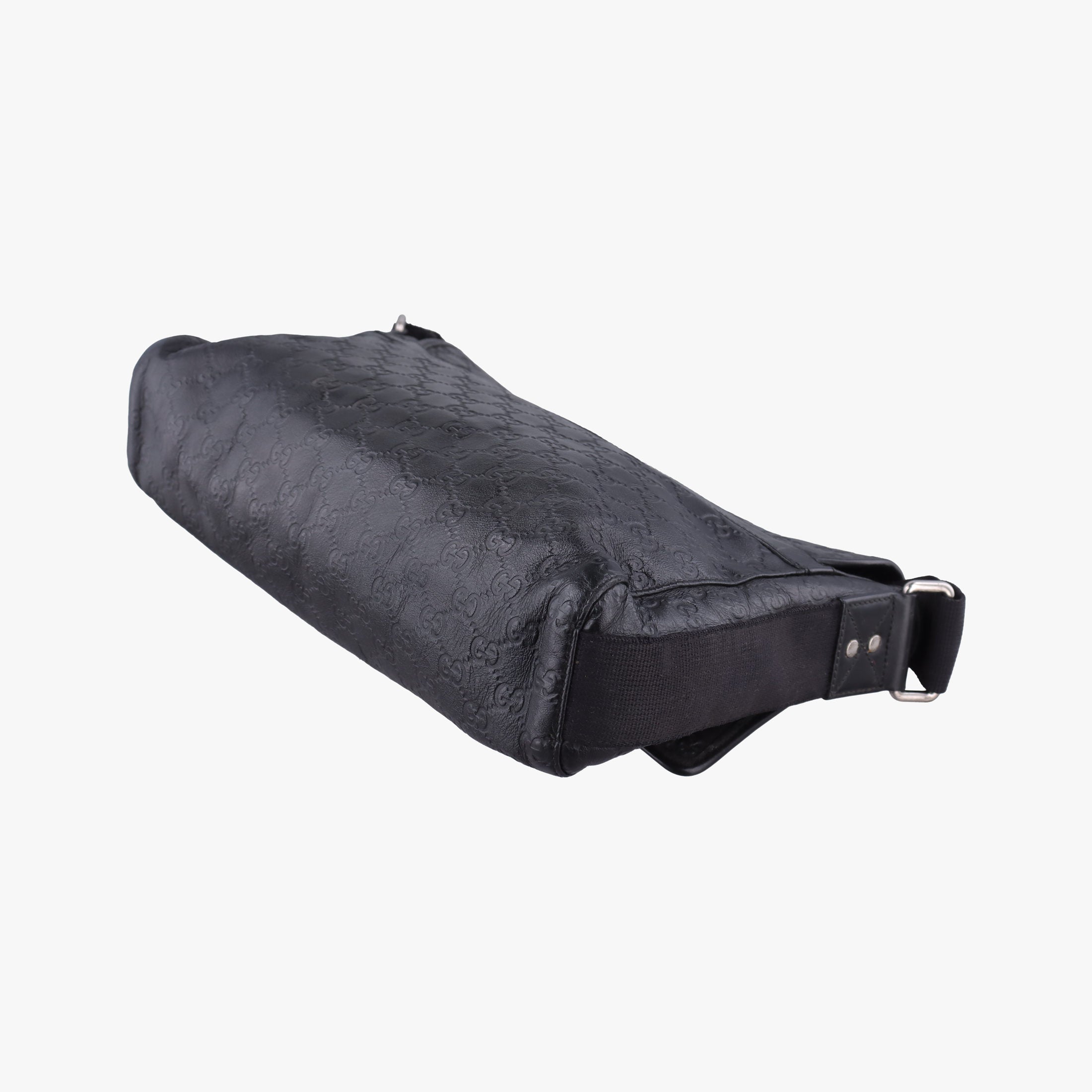 Guccissima Rubber Messenger Black Leather 246067 D013681349グッチシマ メッセンジャー ブラック レザー 246067 D013681349