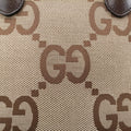 Jumbo GG Tote Brown×Green×Red canvas×leather 703974 I037762381ジャンボGG トート ブラウン×グリーン×レッド キャンバス×レザー 703974 I037762381