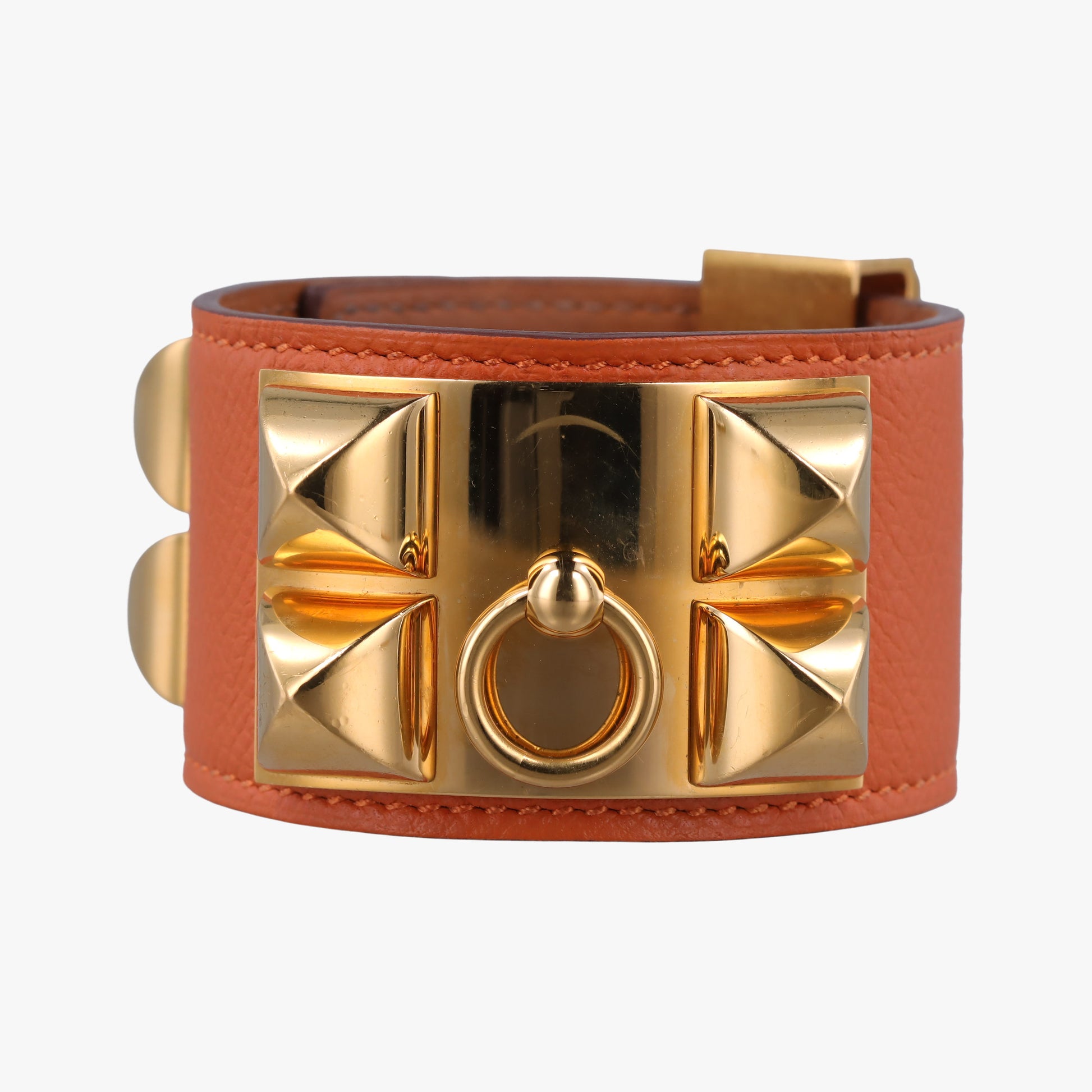 Collier de chien Orange×golden Leather × GP S □P Pコリエ ド シアン オレンジ×ゴールド レザー×GP S □P P