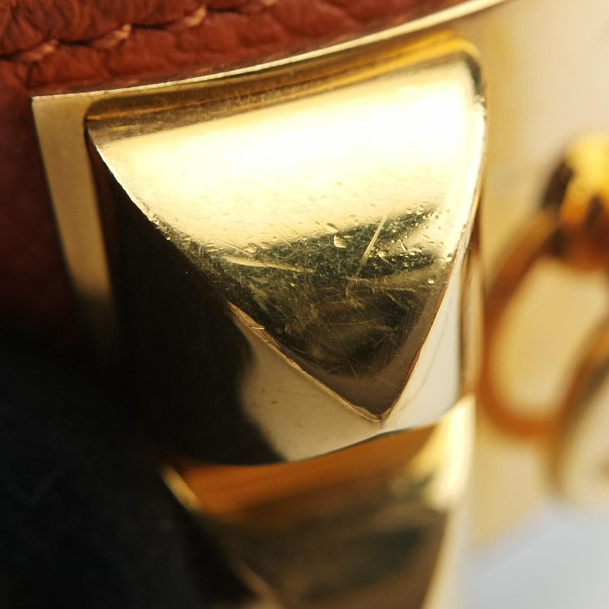 Collier de chien Orange×golden Leather × GP S □P Pコリエ ド シアン オレンジ×ゴールド レザー×GP S □P P
