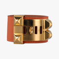 Collier de chien Orange×golden Leather × GP S □P Pコリエ ド シアン オレンジ×ゴールド レザー×GP S □P P