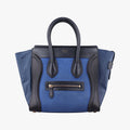 Luggage Micro shopper Blue×black Leather W-GA-0164ラゲージマイクロショッパー ブルー×ブラック レザー W-GA-0164