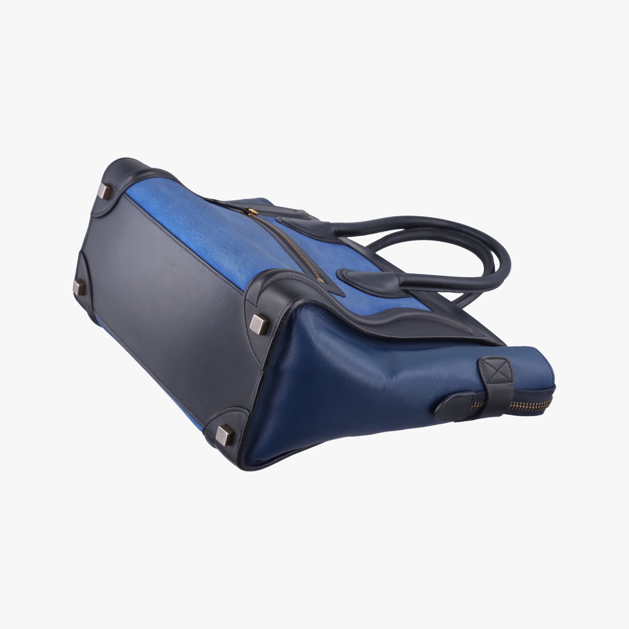 Luggage Micro shopper Blue×black Leather W-GA-0164ラゲージマイクロショッパー ブルー×ブラック レザー W-GA-0164