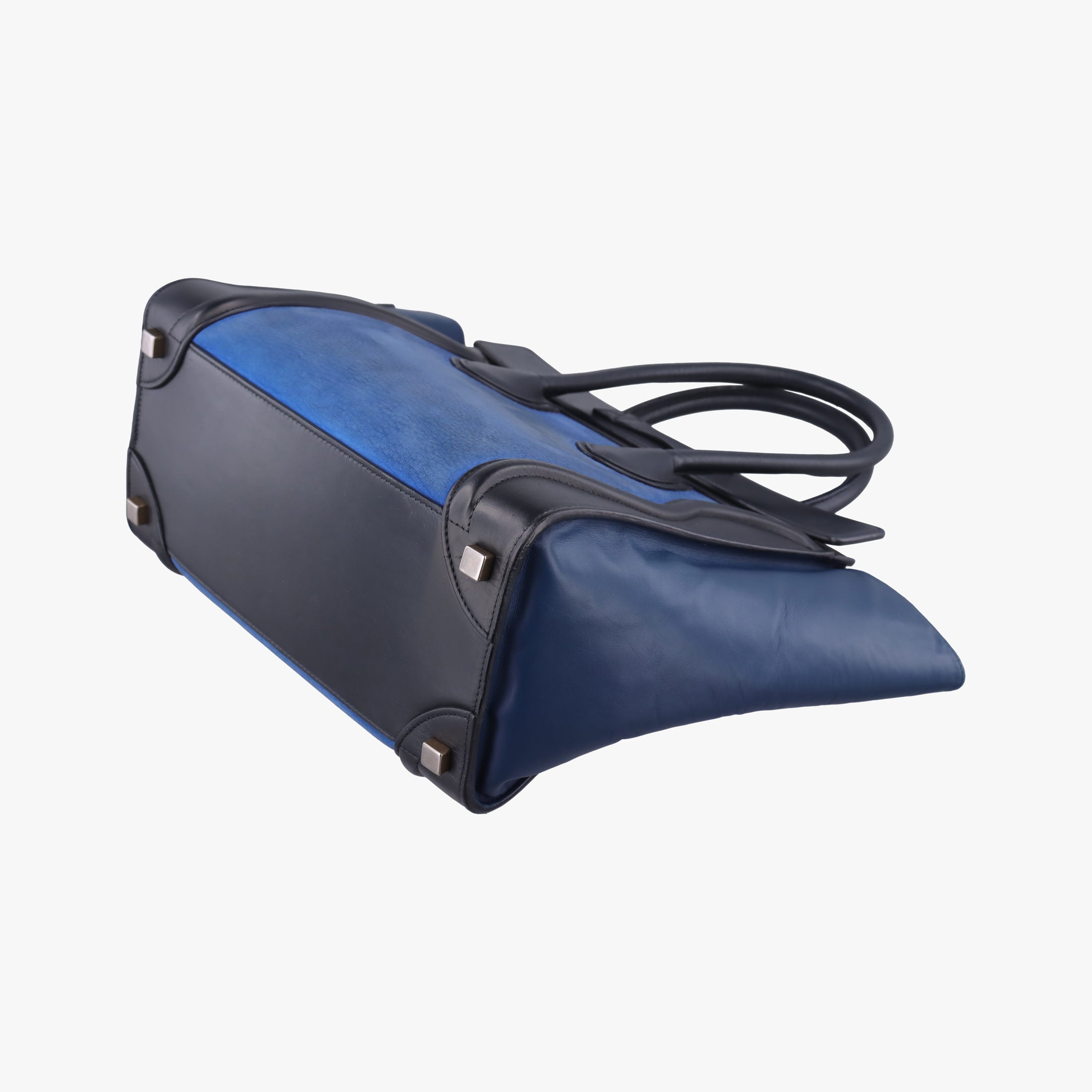 Luggage Micro shopper Blue×black Leather W-GA-0164ラゲージマイクロショッパー ブルー×ブラック レザー W-GA-0164