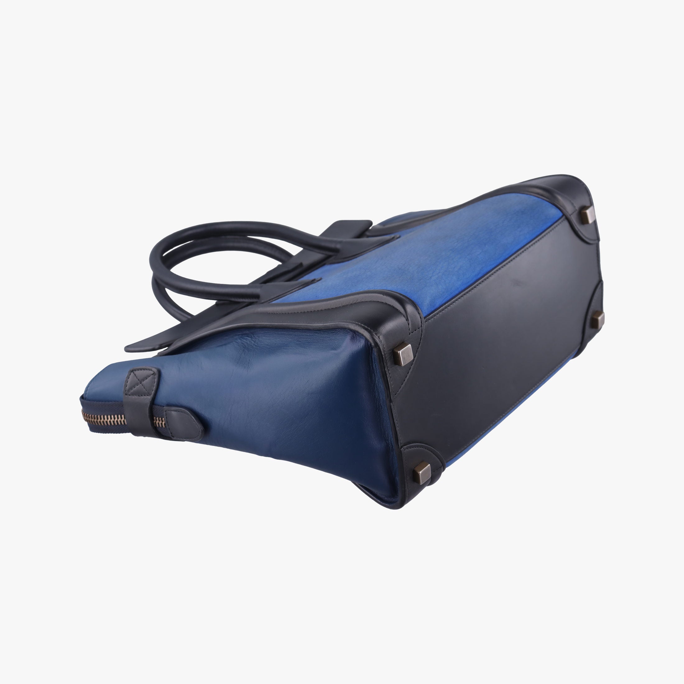 Luggage Micro shopper Blue×black Leather W-GA-0164ラゲージマイクロショッパー ブルー×ブラック レザー W-GA-0164