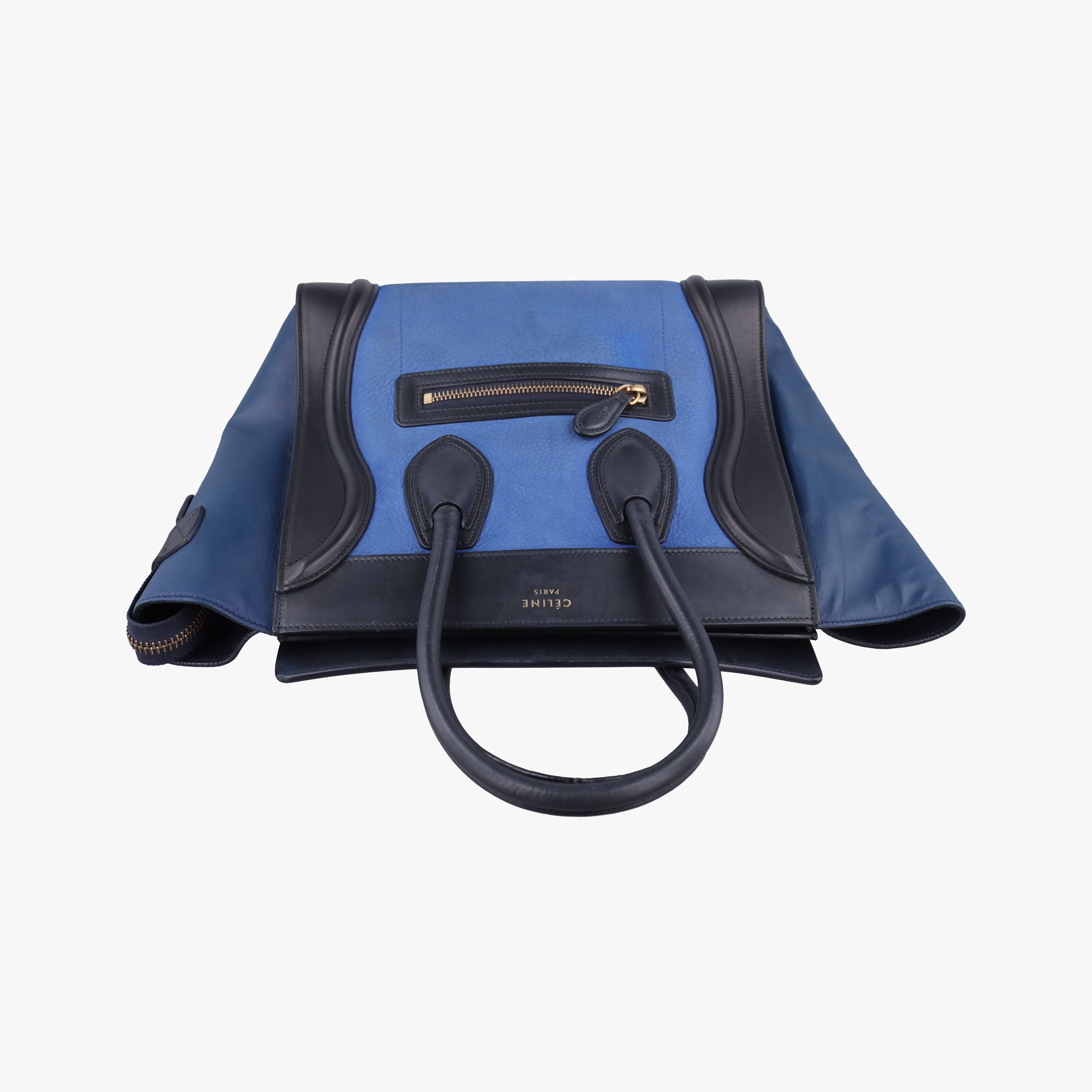 Luggage Micro shopper Blue×black Leather W-GA-0164ラゲージマイクロショッパー ブルー×ブラック レザー W-GA-0164