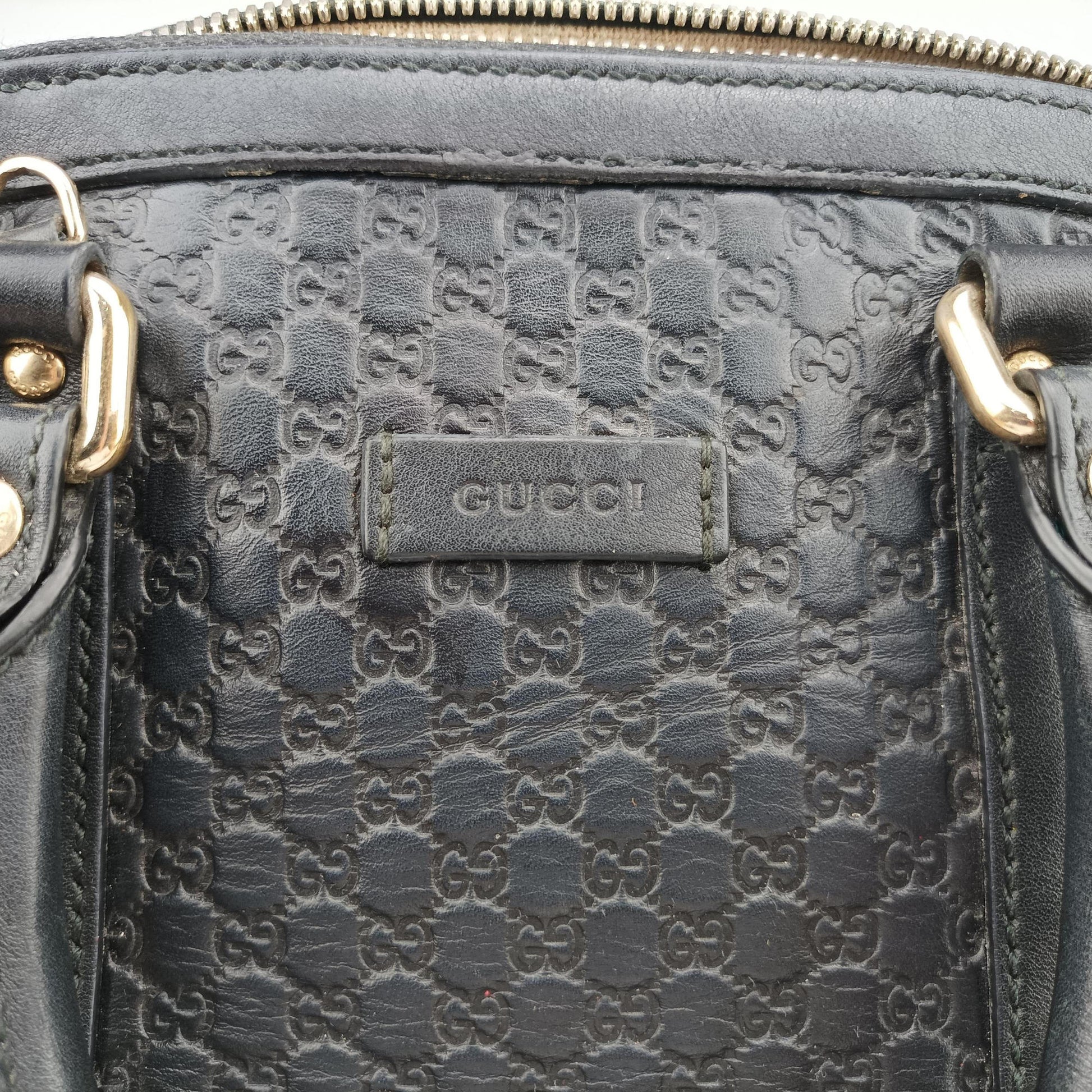 Microguccissima Black Leather 449654 B023260800マイクログッチシマ ブラック レザー 449654 B023260800