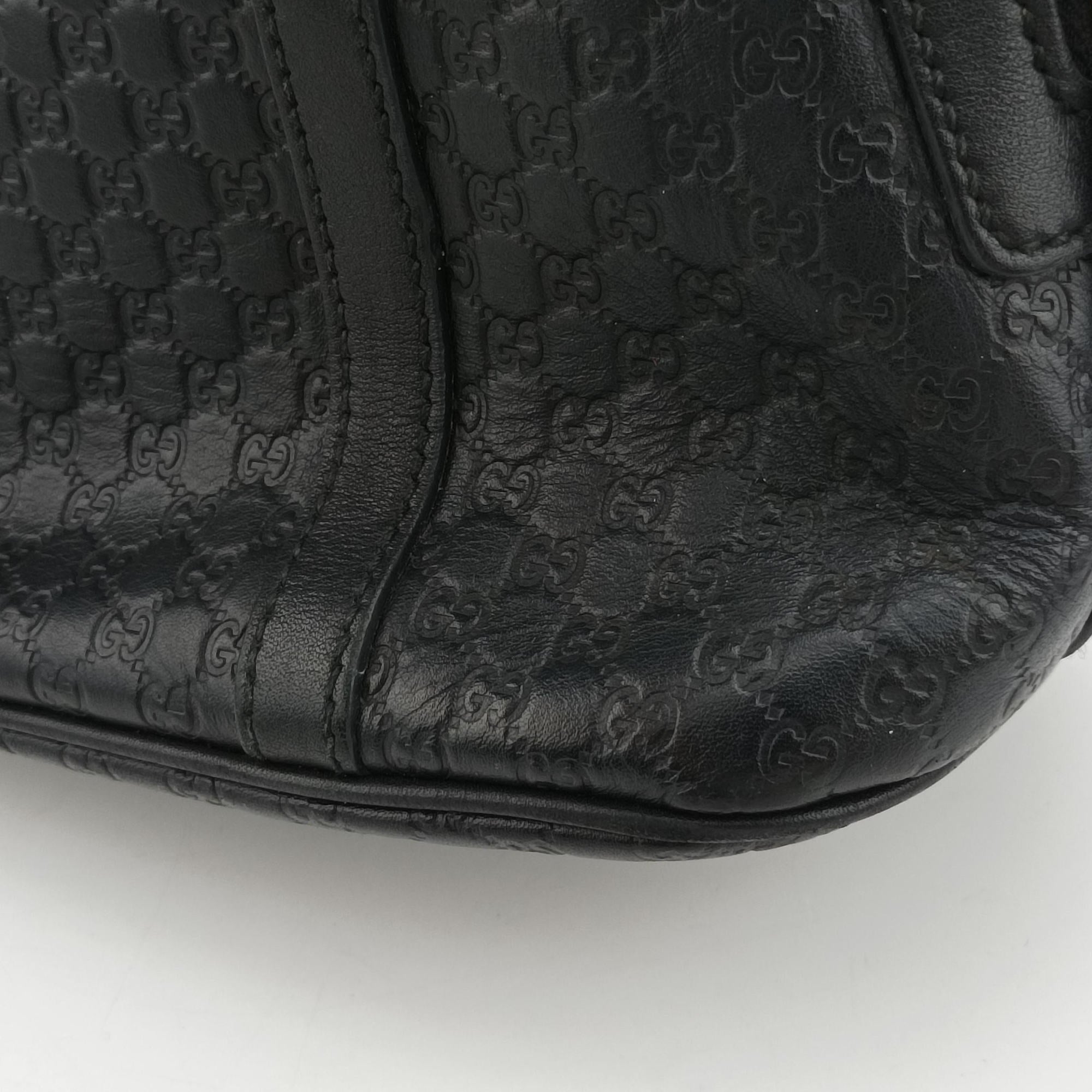 Microguccissima Black Leather 449654 B023260800マイクログッチシマ ブラック レザー 449654 B023260800
