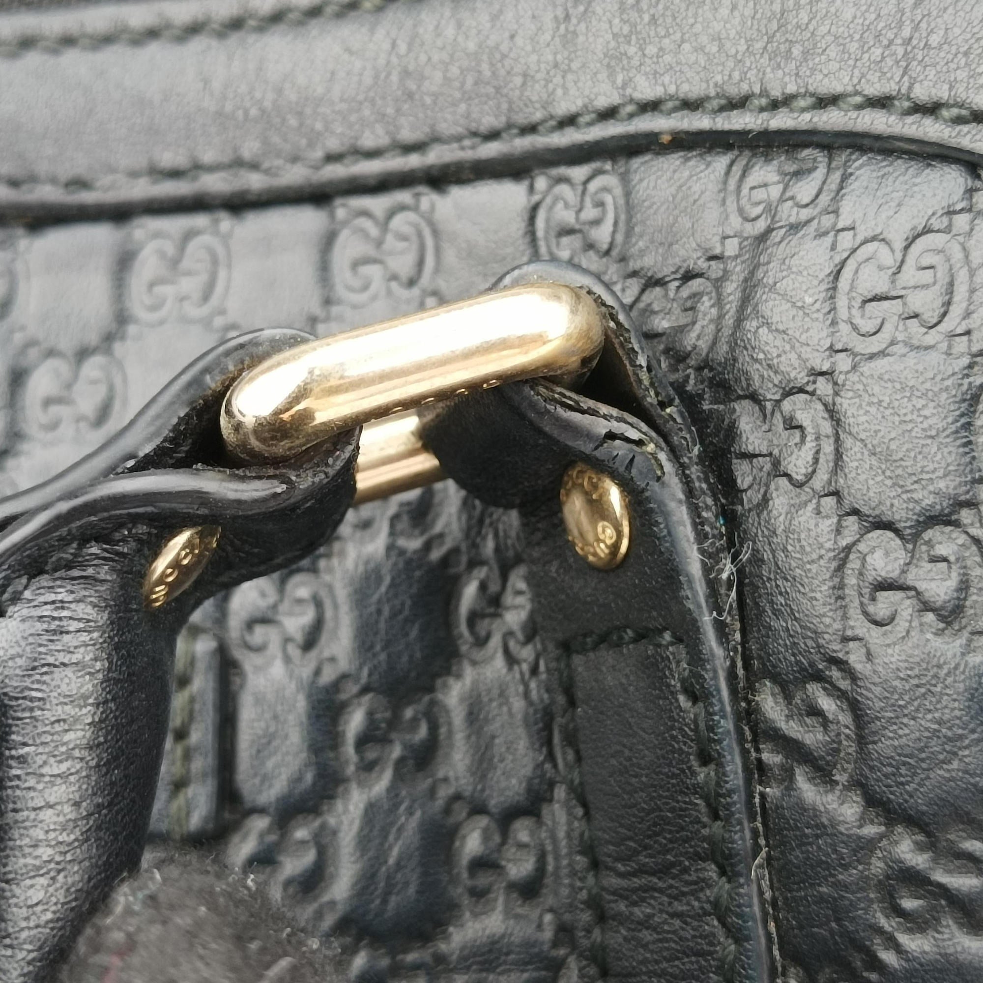 Microguccissima Black Leather 449654 B023260800マイクログッチシマ ブラック レザー 449654 B023260800