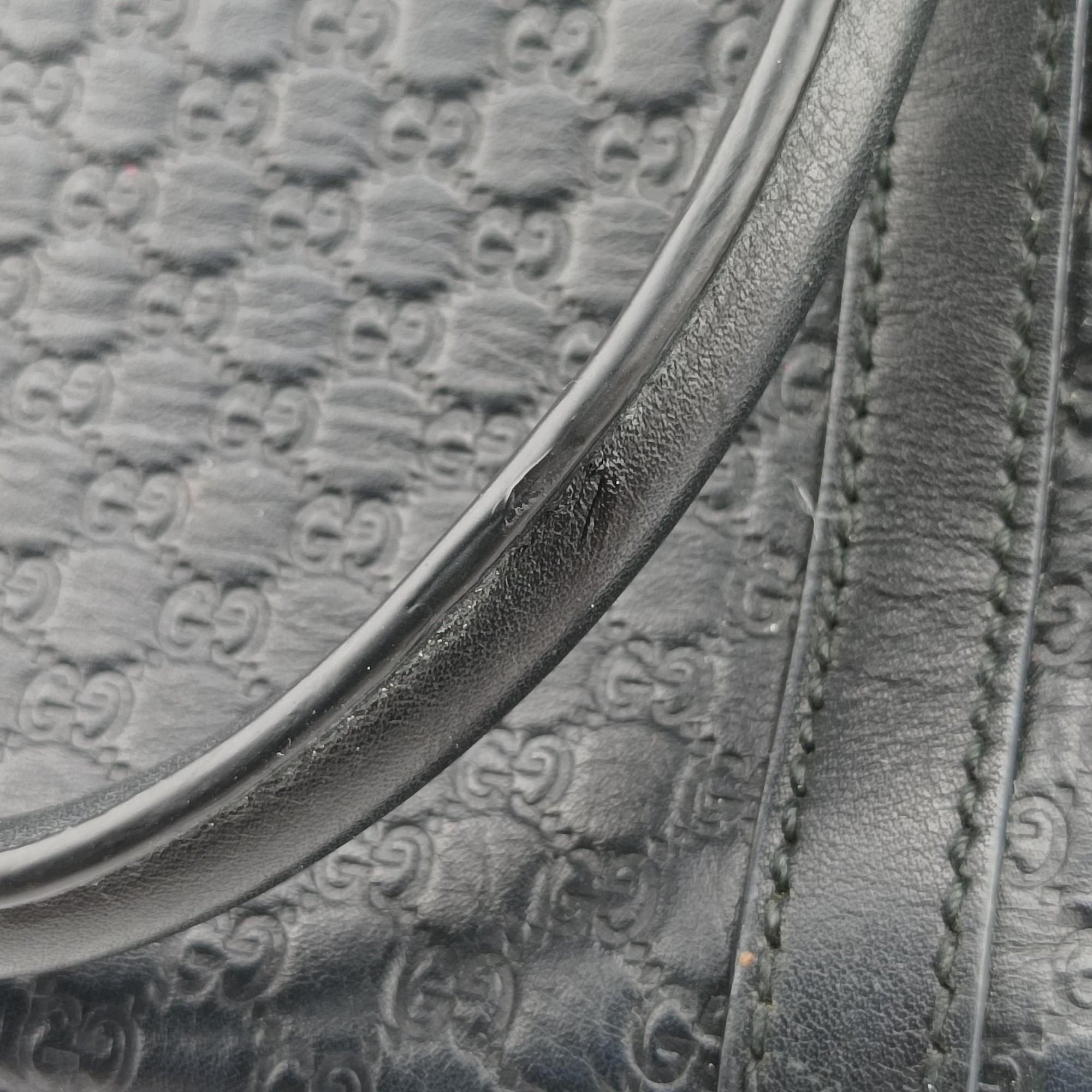 Microguccissima Black Leather 449654 B023260800マイクログッチシマ ブラック レザー 449654 B023260800
