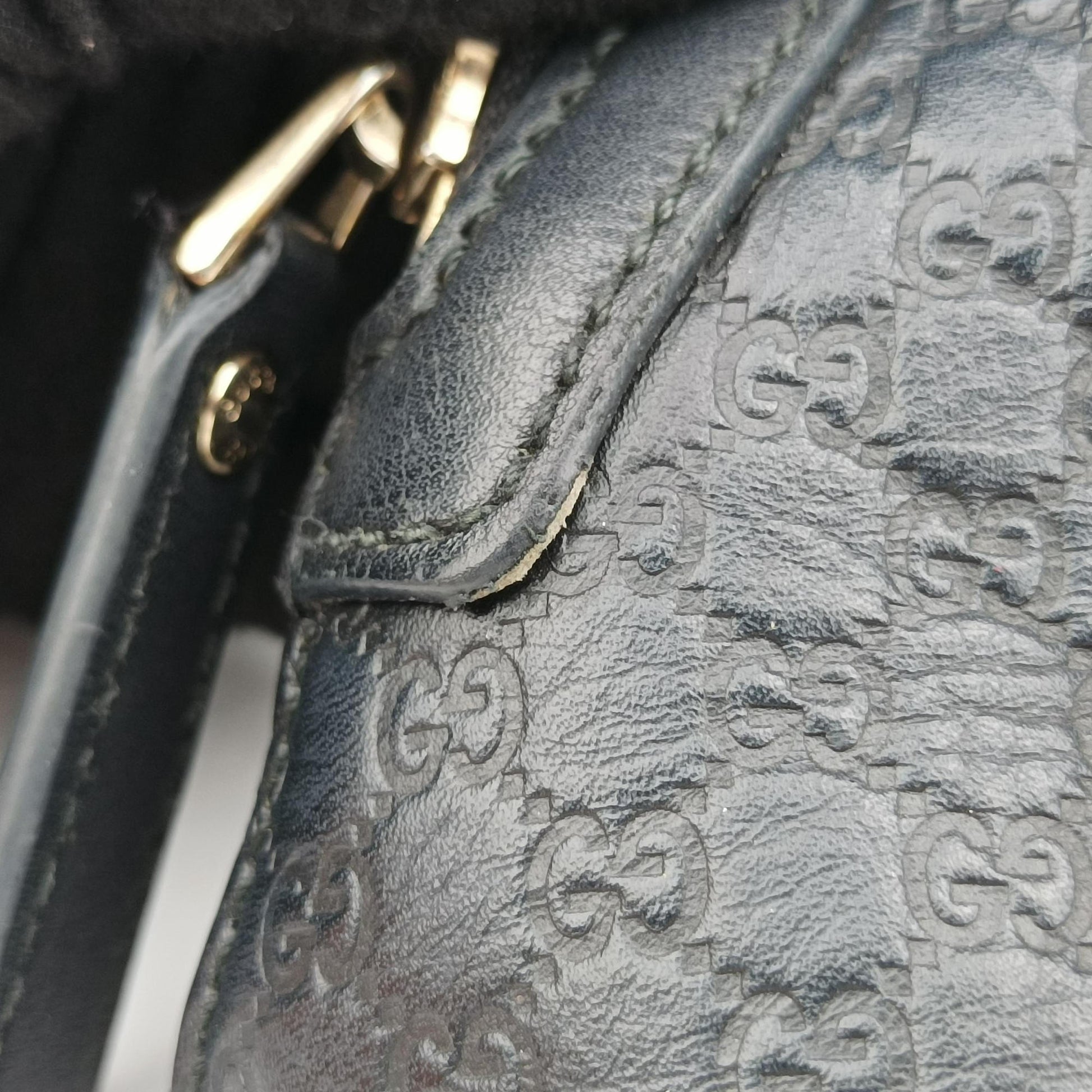 Microguccissima Black Leather 449654 B023260800マイクログッチシマ ブラック レザー 449654 B023260800