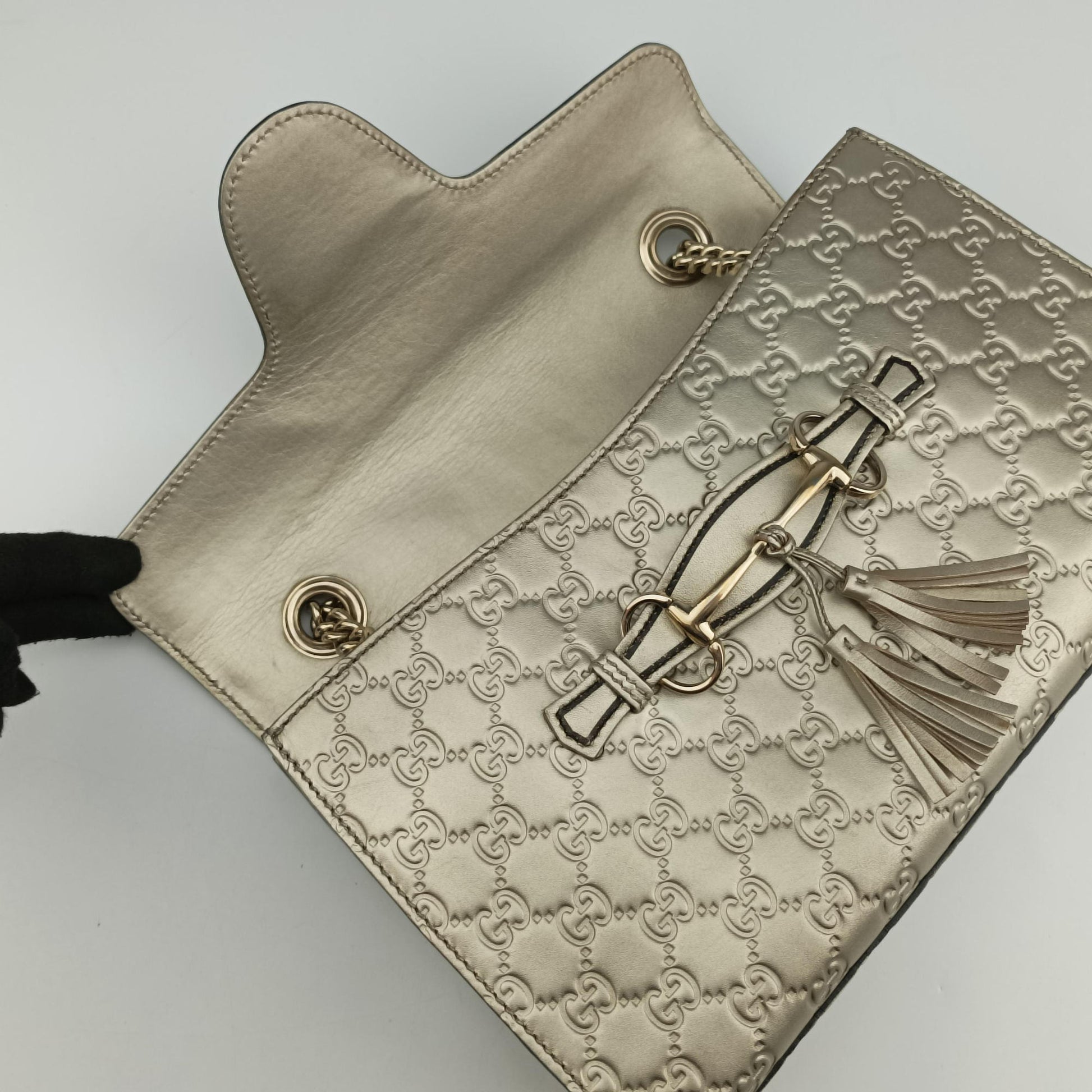 Emily Light Gold Leather 295402 C012742923エミリー ライトゴールド レザー 295402 C012742923