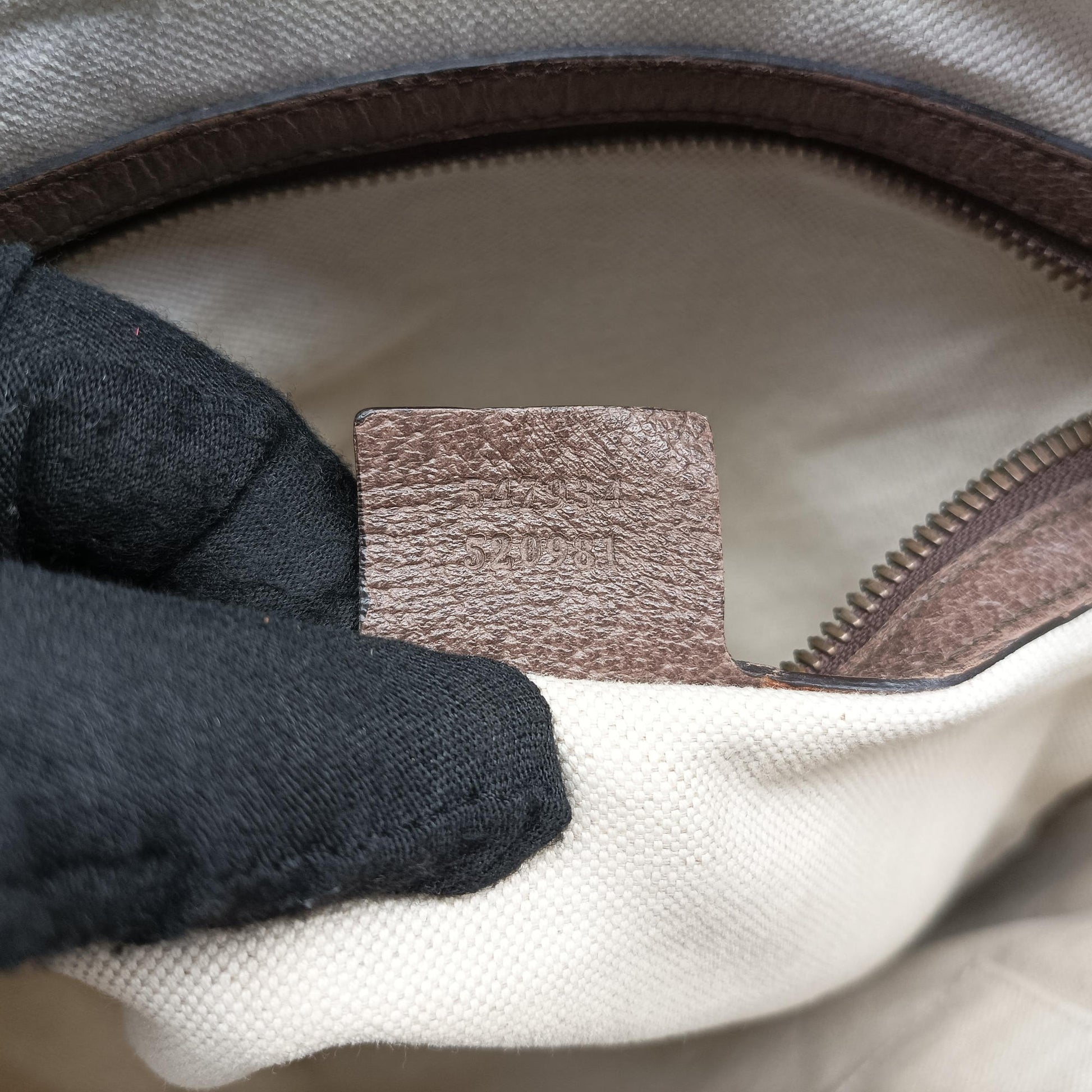 Ophidia Beige PVC coated canvas×leather 547934 H027610760オフィディア ベージュ PVCコーティングキャンバス×レザー 547934 H027610760