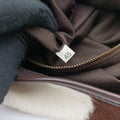 Horsebit Cow Print Hobo Brown Pony-style Calfskin × Leather 45ホースビット カウハラコ ブラウン ハラコ × ヴィンテージレザー 45
