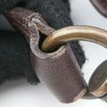 Horsebit Cow Print Hobo Brown Pony-style Calfskin × Leather 45ホースビット カウハラコ ブラウン ハラコ × ヴィンテージレザー 45