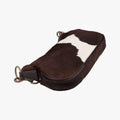Horsebit Cow Print Hobo Brown Pony-style Calfskin × Leather 45ホースビット カウハラコ ブラウン ハラコ × ヴィンテージレザー 45
