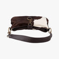 Horsebit Cow Print Hobo Brown Pony-style Calfskin × Leather 45ホースビット カウハラコ ブラウン ハラコ × ヴィンテージレザー 45