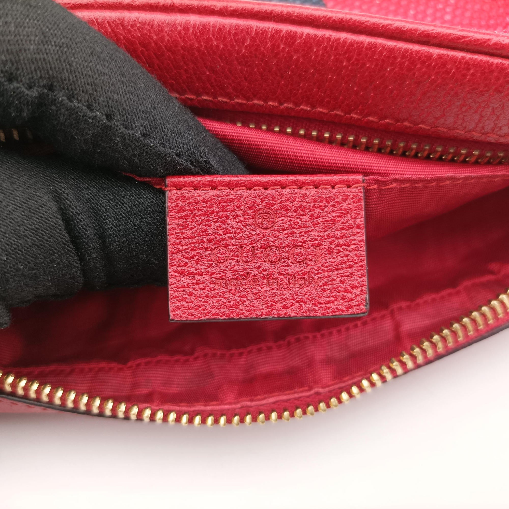 OPHIDIA Red × Navy × Ivory Canvas × Leather 517350 オフィディア レッド×ネイビー×アイボリー キャンバス×レザー 517350 