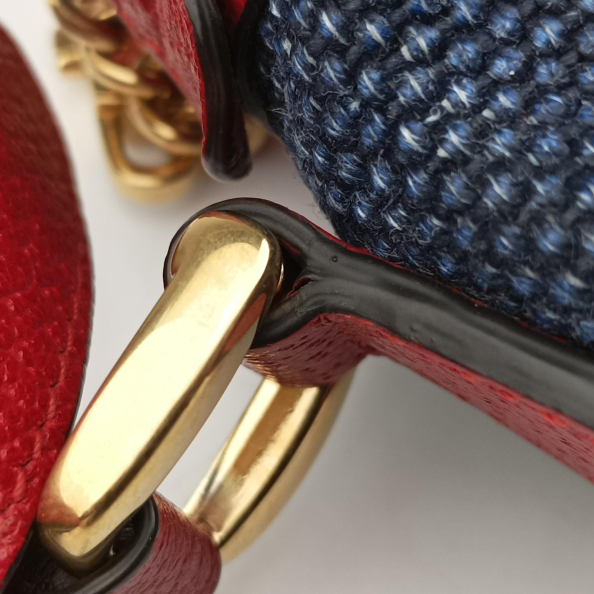 OPHIDIA Red × Navy × Ivory Canvas × Leather 517350 オフィディア レッド×ネイビー×アイボリー キャンバス×レザー 517350 