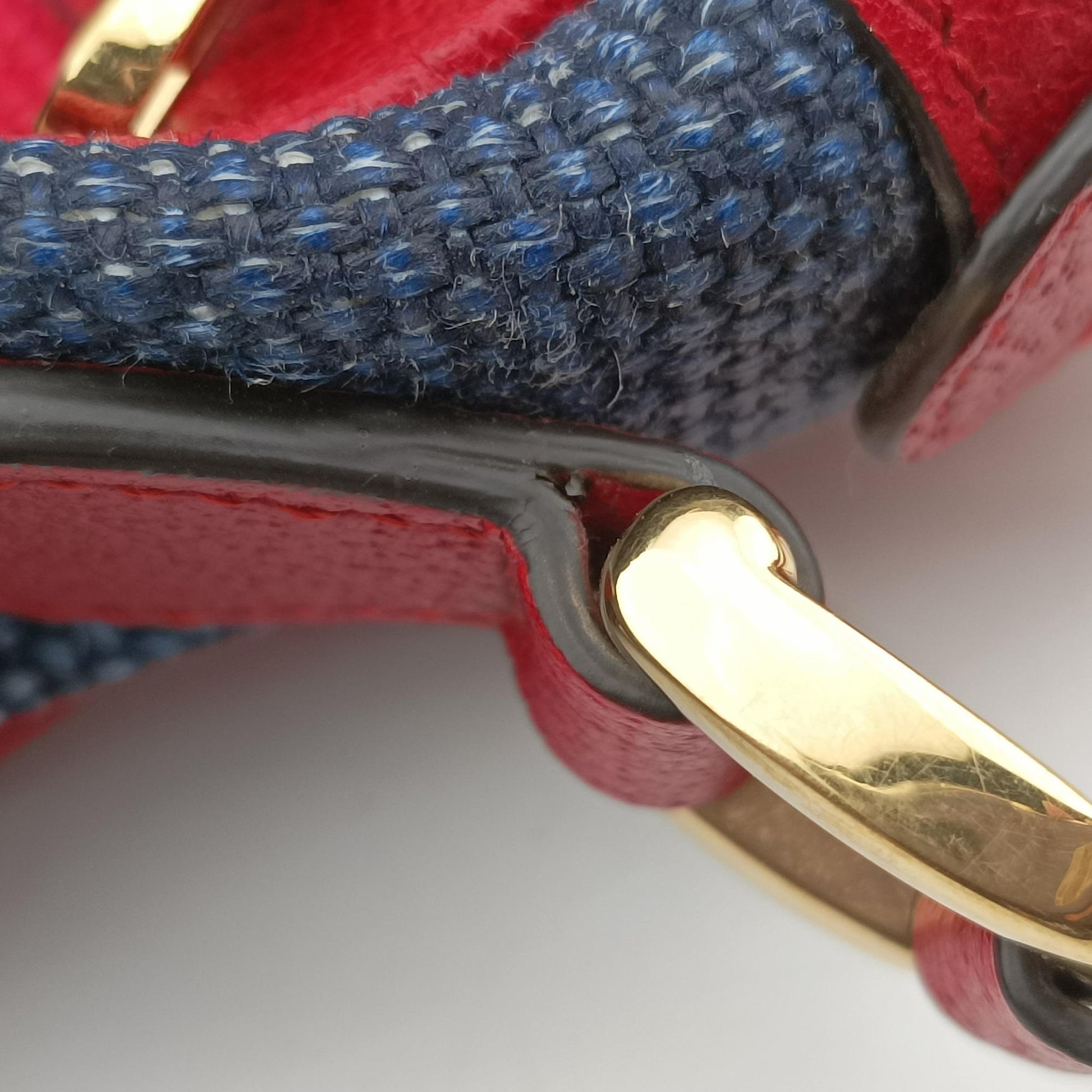 OPHIDIA Red × Navy × Ivory Canvas × Leather 517350 オフィディア レッド×ネイビー×アイボリー キャンバス×レザー 517350 