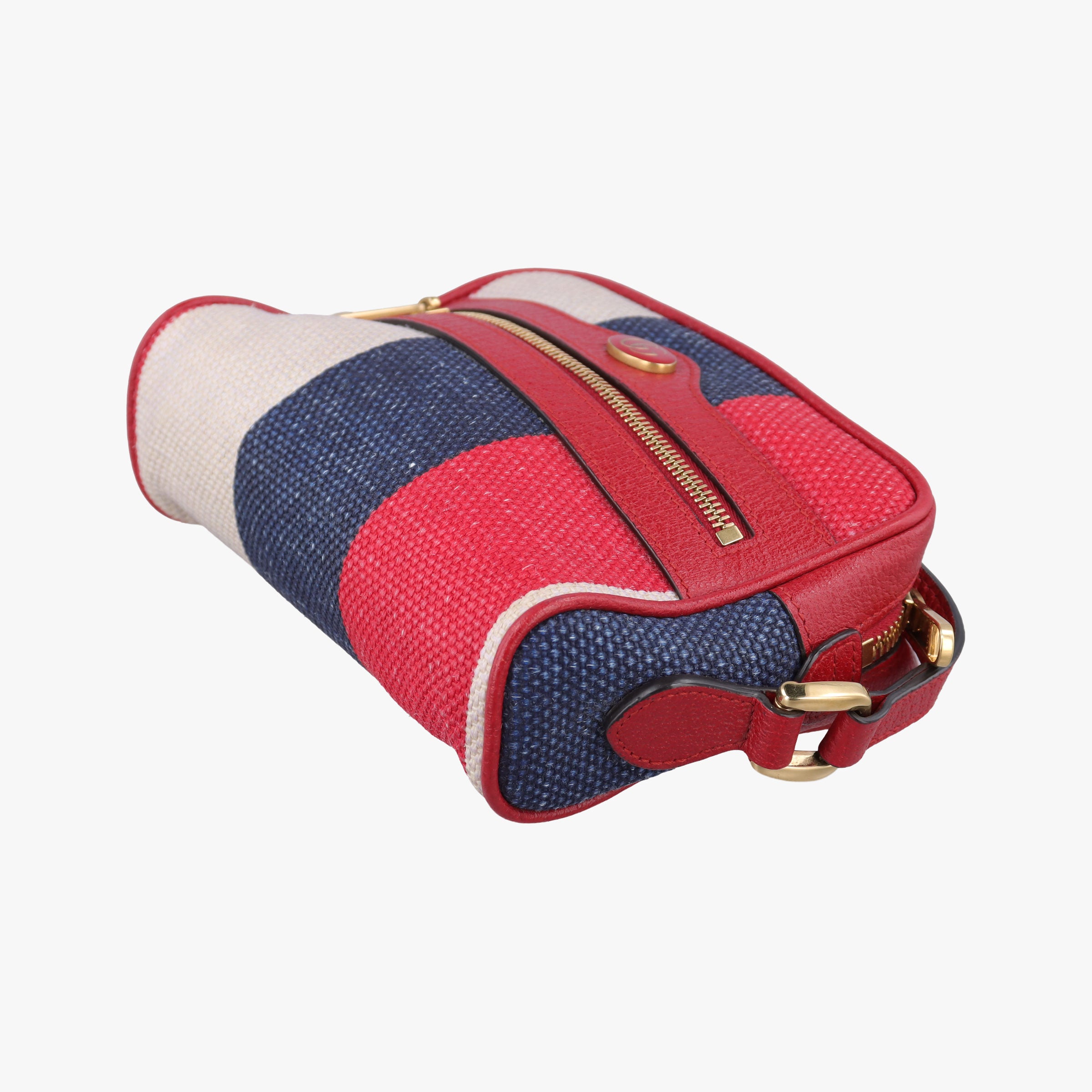 OPHIDIA Red × Navy × Ivory Canvas × Leather 517350 オフィディア レッド×ネイビー×アイボリー キャンバス×レザー 517350 