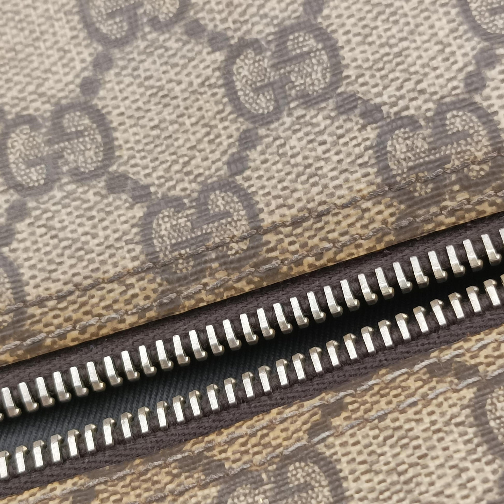 GG Supreme  Messenger Beige×Brown PVC coated canvas×leather 201448 G7593614GGスプリーム メッセンジャー ベージュ×ブラウン PVCコーティングキャンバス×レザー 201448 G7593614