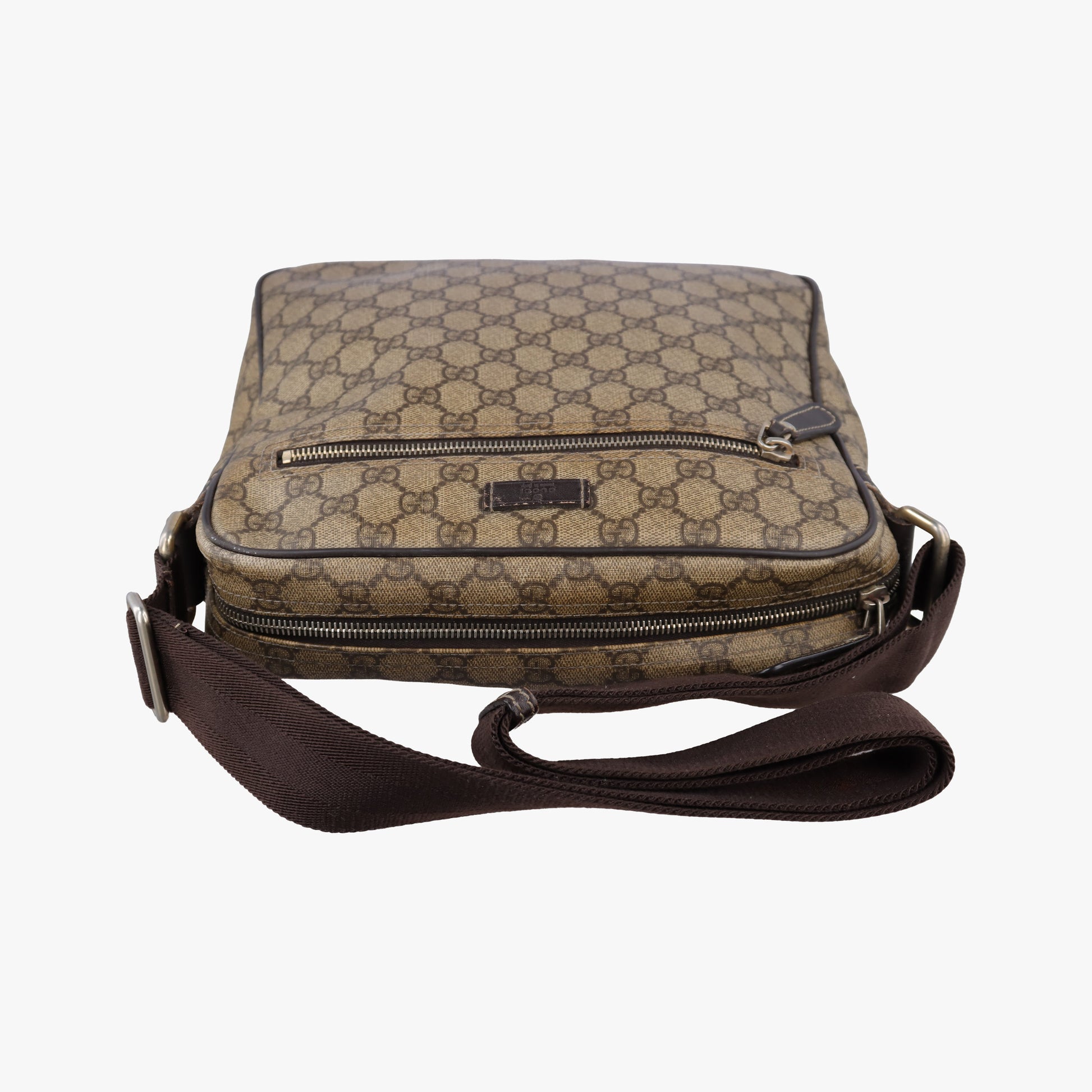 GG Supreme  Messenger Beige×Brown PVC coated canvas×leather 201448 G7593614GGスプリーム メッセンジャー ベージュ×ブラウン PVCコーティングキャンバス×レザー 201448 G7593614