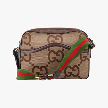 Jumbo GG Messenger Brown canvas×leather 675891 D037724650ジャンボGG メッセンジャー ブラウン キャンバス×レザー 675891 D037724650