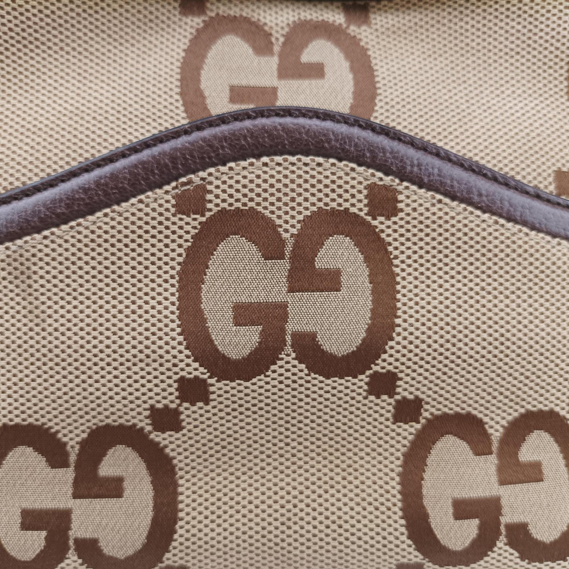 Jumbo GG Messenger Brown canvas×leather 675891 D037724650ジャンボGG メッセンジャー ブラウン キャンバス×レザー 675891 D037724650
