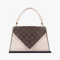Double V Bag Brown  × Creme Monogram Canvas × Grained Leather M54155 TR0157ドゥブルV ブラウン× クレーム モノグラムキャンバス×トリヨンレザー M54155 TR0157