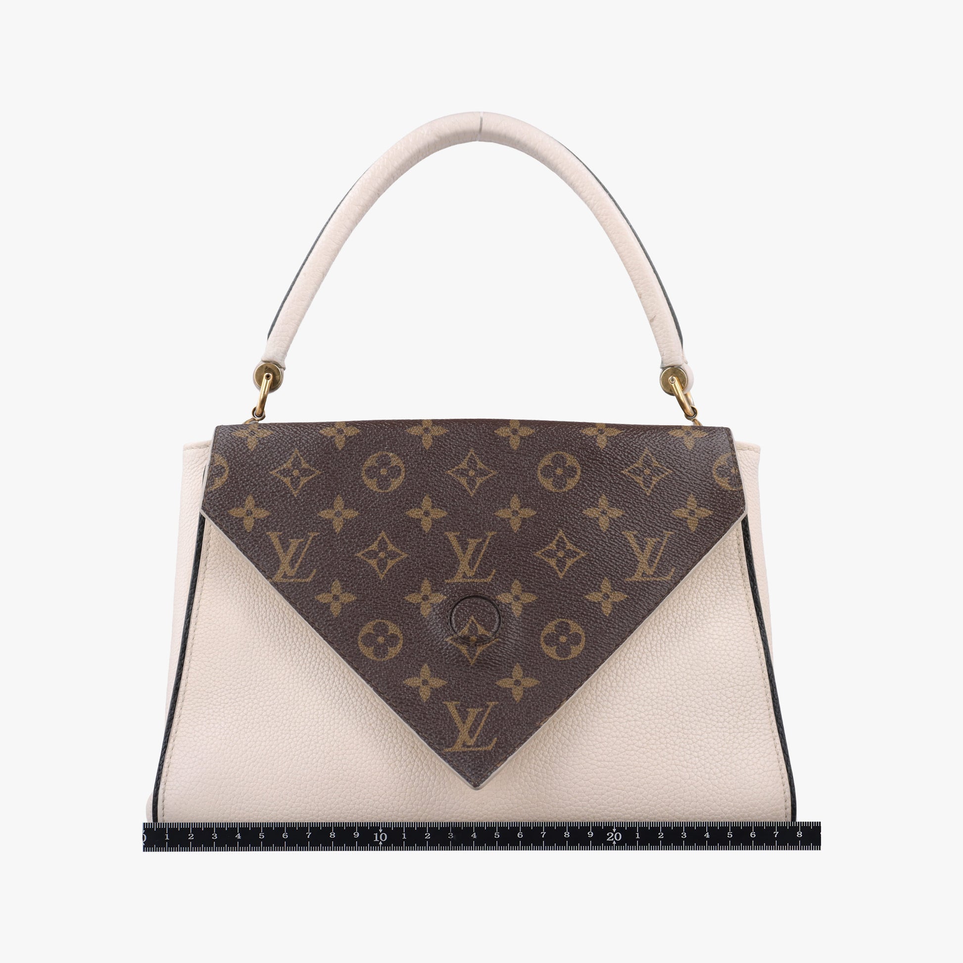 Double V Bag Brown  × Creme Monogram Canvas × Grained Leather M54155 TR0157ドゥブルV ブラウン× クレーム モノグラムキャンバス×トリヨンレザー M54155 TR0157