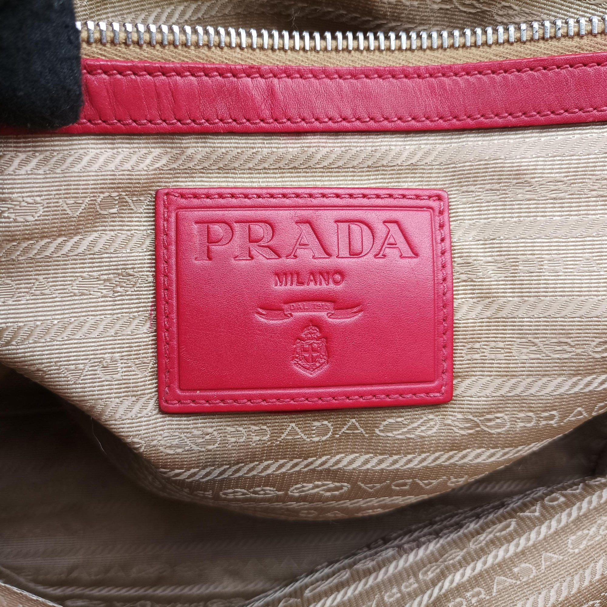 logo jacquard khaki×red Fabric × leather 104ロゴジャガード カーキ×レッド ファブリック×レザー 104