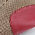 logo jacquard khaki×red Fabric × leather 104ロゴジャガード カーキ×レッド ファブリック×レザー 104