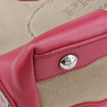 logo jacquard khaki×red Fabric × leather 104ロゴジャガード カーキ×レッド ファブリック×レザー 104
