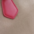 logo jacquard khaki×red Fabric × leather 104ロゴジャガード カーキ×レッド ファブリック×レザー 104