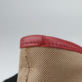 logo jacquard khaki×red Fabric × leather 104ロゴジャガード カーキ×レッド ファブリック×レザー 104