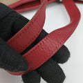logo jacquard khaki×red Fabric × leather 104ロゴジャガード カーキ×レッド ファブリック×レザー 104