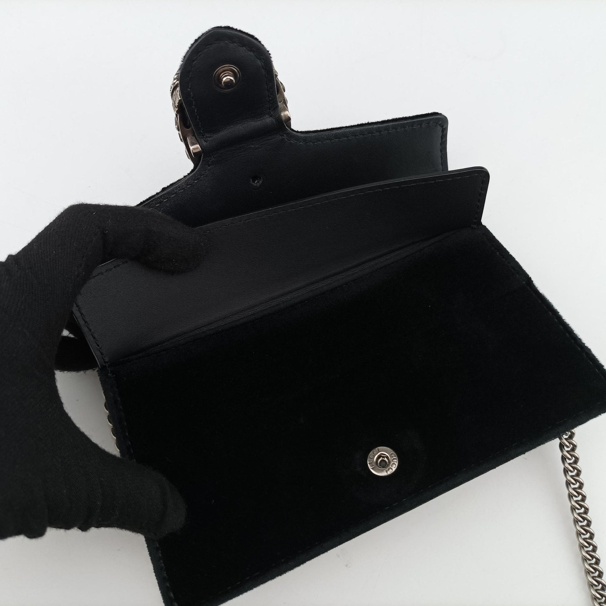 Dionysus Black velour×Leather 476432 ディオニュソス ブラック ベロア×レザー 476432 