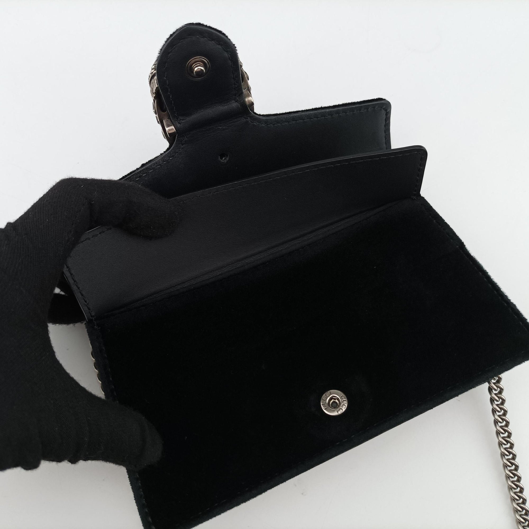 Dionysus Black velour×Leather 476432 ディオニュソス ブラック ベロア×レザー 476432 