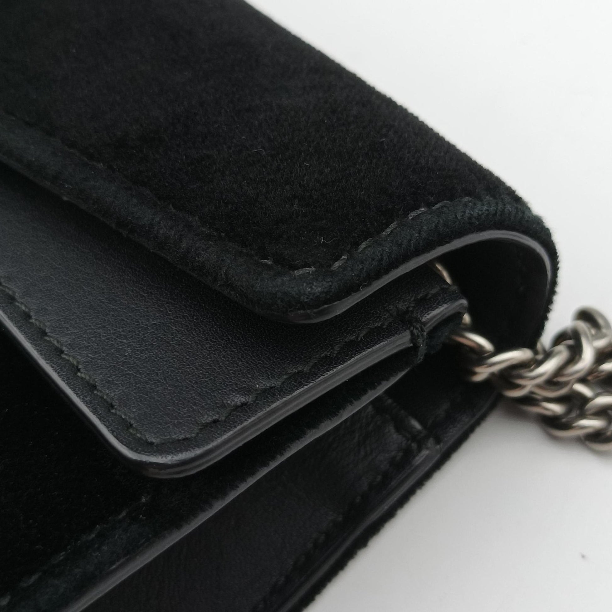 Dionysus Black velour×Leather 476432 ディオニュソス ブラック ベロア×レザー 476432 